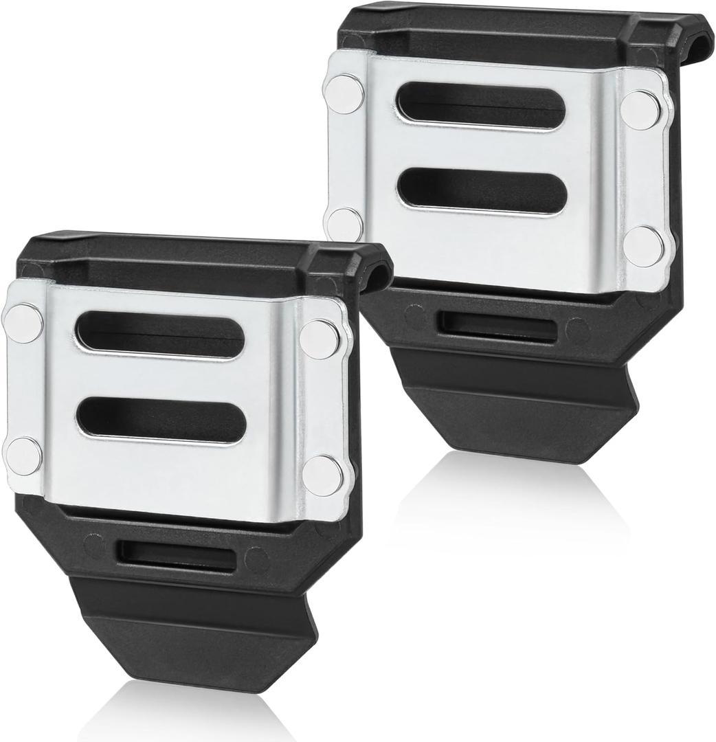 Drill Holder for Tool Belt,Drill Belt Clip,Drill Holster,Tape Measure Holder, Fits Up to 2.7" Belt (Black) 2 Pack