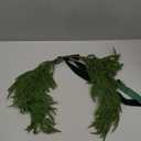 2.6ft Christmas Mirror Garland Artificial Norfolk Pine Swag for Mirror with Velvet Bow Faux Greenery Garlands Christmas Wreath for Xmas Home Door Mailbox Indoor Fireplace Decor(Dark Green)