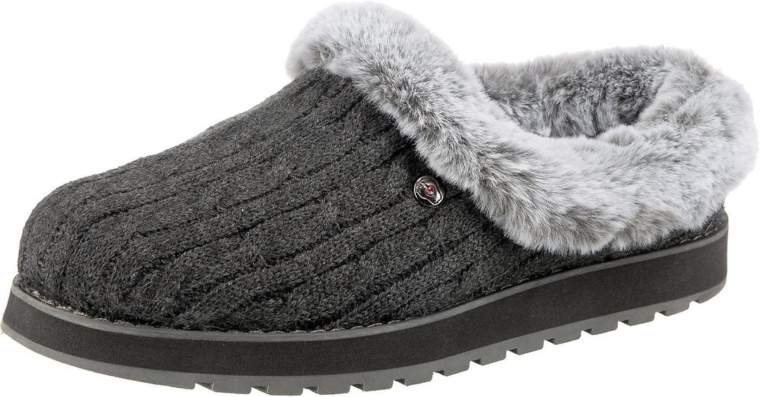 Skechers Women's Keepsakes  Ice Angel Slipper (11, Charcoal)