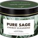 Premium Candle for Energy Cleansing  Natural Soy Wax Blend, Cotton Wick, Phthalate Free Scent, Scented Candles for Home Smudging, House Spiritual Protection, 6oz (Pure Sage)