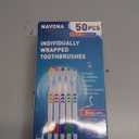 Navona 50 PCS Premium Individually Wrapped Bulk Toothbrush Pack, Disposable Toothbrushes, Kids Toothbrush, Medium Soft Bristle Toothbrushes, Ergonomics Handle, Perfect for Travel Hotel Donation