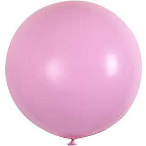 Restaurantware-36 Inch Jumbo Balloons, Thick Balloons - Strong Latex, Fill With Helium Or Air, Pastel Rose Red Giant Round Balloons, Decorations For Photo Shoot, Wedding, Or Birthday Party, 5 Pack