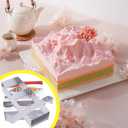 Cake Ring,Cake Mold,Rectangle Cake Tin,Adjustable Rectangle Mousse Mold from 5.9" to 11",Square Shaped Mousse Cake Cutter Baking Mold Pastry Baking Tool for Cake, Party Dessert(Height:10 cm)