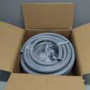 Liquid-Tight Conduit 50 ft and 10 Pieces of Connector Kit, Electrical Conduit 1/2 50ft w/UL Certification, Flexible Conduit with 5 Straight and 5 90-Degree Conduit Connector Fittings