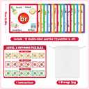 3 x Phonics Puzzle Games, Spelling Games, Phonics Flash Cards, Sight Word Flash Cards for Toddlers, Learning Educational Toys, Kids Preschool Learning Activities, Homeschool Supplies, Learn to Read
