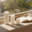36 Pack White Pillar Candles Bulk Set, 2x3 2x4 2x6 Inch - 12 Each Size, Dripless Smokeless Clean Burning for Wedding Centerpieces, Home Decor, Church, Romantic Ambiance