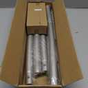 Brushed Nickel Curved Shower Curtain Rod Round Shower Rod Adjustable 33-78 In Stainless Steel Rustproof Bowed Shower Curtain Rods for Bathroom Bathtub Stall Rounded Curved Shower Rod Bar Need to Drill