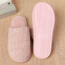 Enteer Women's Slippers Memory Foam Slippers Outdoor Indoor Warm Plush Bedroom Golden thread Couple Slipper Pink US 5-6