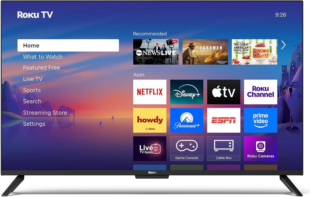 Roku Smart TV  43-Inch Select Series 4K HDR RokuTV with Roku Enhanced Voice Remote, Brilliant 4K Picture, Automatic Brightness, & Seamless Streaming  Live Local News, Sports, Family Entertainment