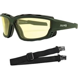 Anti-Fog Safety Motorcycle Riding Sunglasses Foam padded Goggle, Dustproof, Windproof, Hunting, Hiking, Golfing (Green)