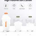 WULFUL Women's Winter Coats Lightweight Warm Thicken Puffer Jacket Waterproof Quilted Winter Jackets with Removable Hood (Large, White)