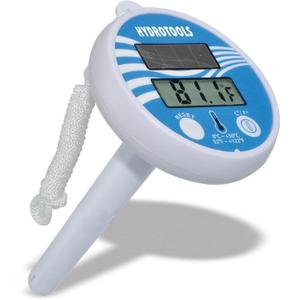 SWIMLINE HYDROTOOLS Solar Powered Digital LCD Thermometer Large Floating Easy Read For Water Temperature Shatter Resistant With String For Outdoor And Indoor Swimming Pools Spas Ponds Bathtubs