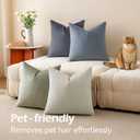 a moment Waterproof Throw Pillow Covers Set of 4,16x16 Inch Outdoor Stain Resistant Pet Friendly Pillowcases Cushion Covers for Patio Sofa and Living Room,Seaside Mist
