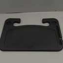 EcoNour 2 in 1 Car Steering Wheel Desk | Tray for Laptop Car Mount with Pen Holder | Desk Console for Car | Food Tray for Eating with Drinks Holder | Multipurpose Travel Car Accessories (Black)