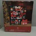 LARAINE Advent Calendar 2025 Christmas 15 Inch Wooden with Drawers, Christmas Holiday illustration Wood Advent Calendar for Kids Adults, Xmas Decorative 24 Empty Boxes to Fill