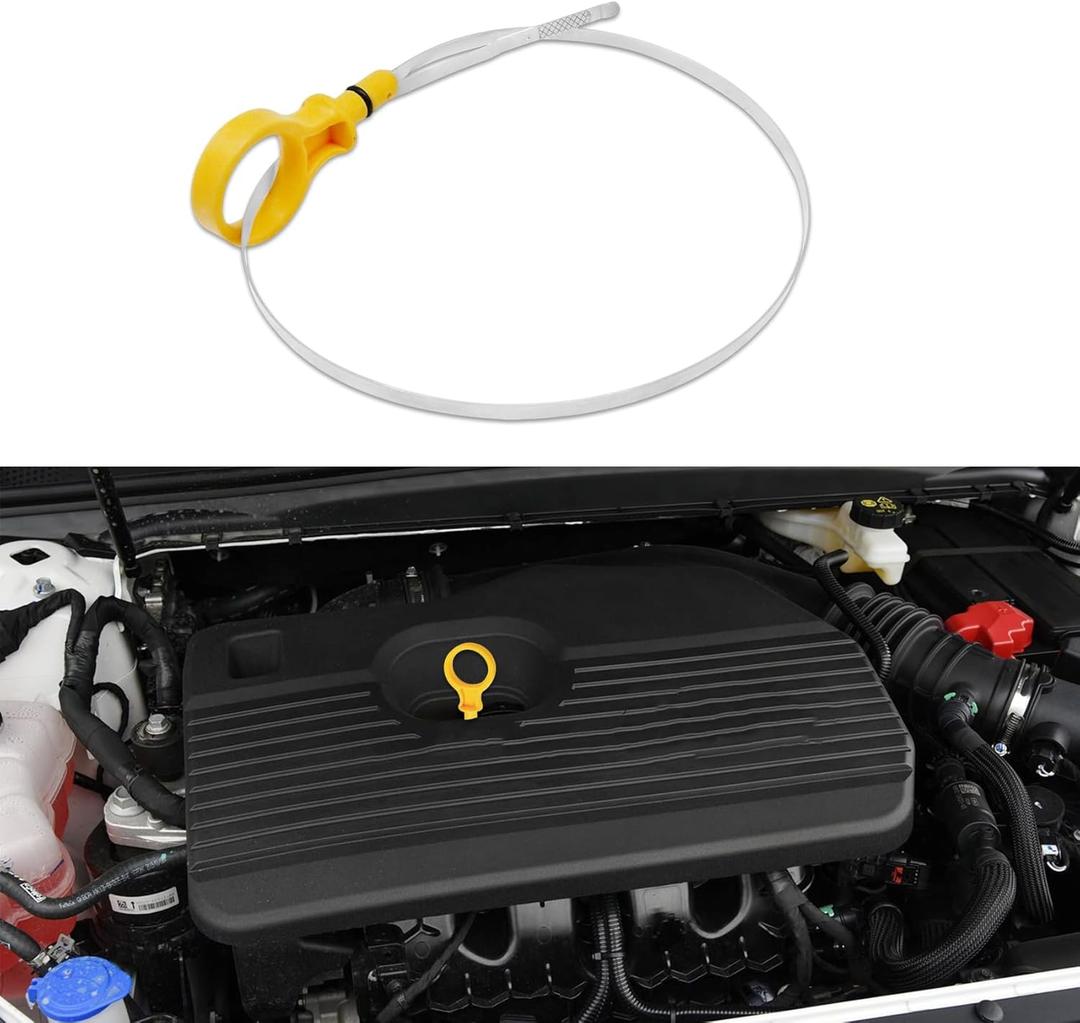 Oil Dip Stick for Checking Oil Fluid, Engine Dipstick Indicator, Stainless Steel Automotive Engine Fluid Level Indicator Tool Compatible with Ford Lincoln, Replaces OEM# CJ5Z-6750-A