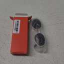 livho Retro Polarized Sunglasses - UV400 Protection, Oval Shape, Metal Frames - Matching Soft Case Inlcuded (Grey/Gold)