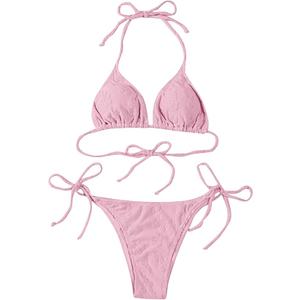 Womens Bikini High Rise Plus Size Hot Bathing Suit Revealing Swimsuit Two Piece Swimwear Busty Beachwear Thong Bikini Size L