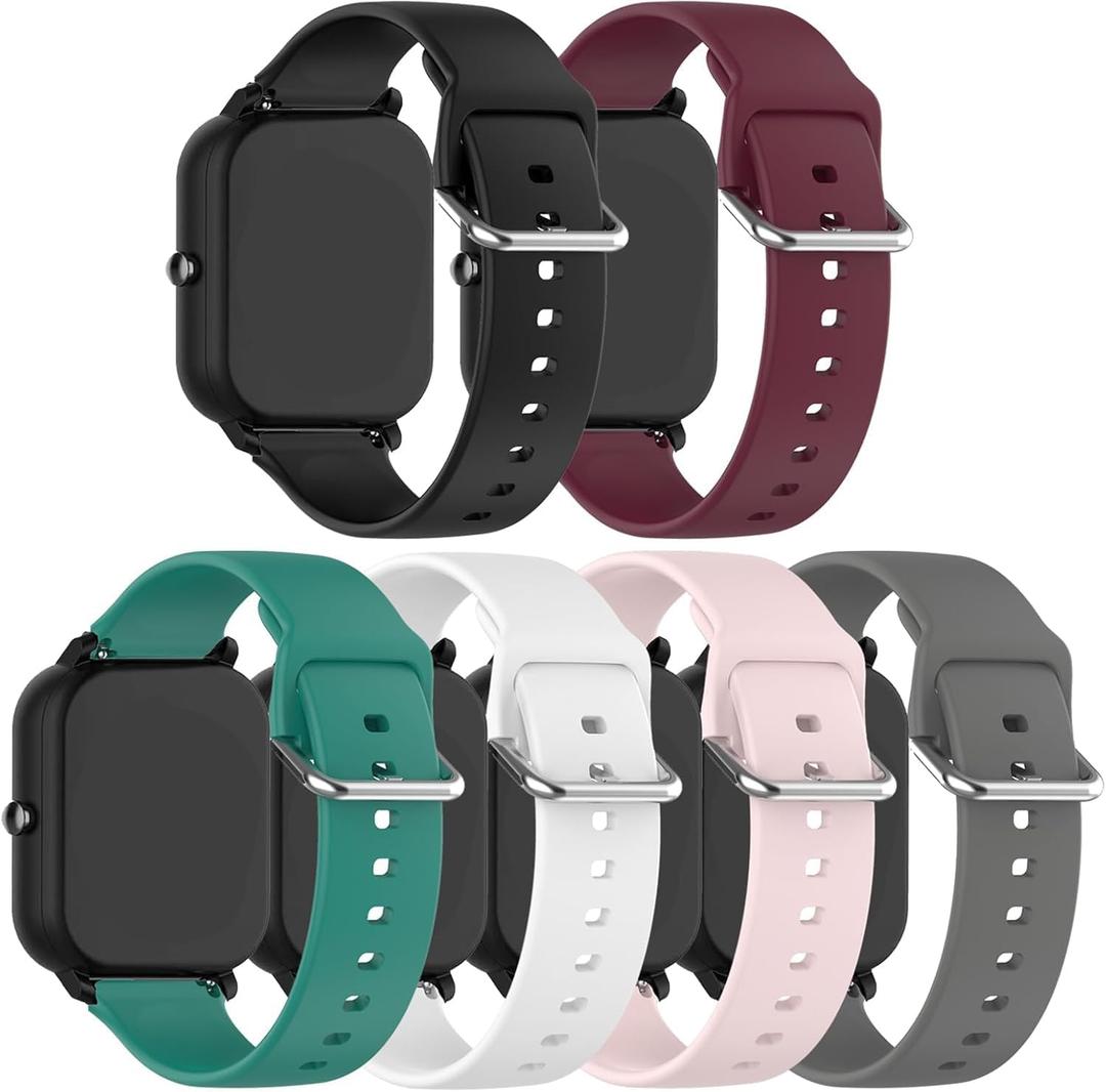 E ECSEM Bands Compatible for iTech Fusion 3 Watch Strap Classic Flexible Colorful Quick Release Replacement Wristband for iTech Fusion 3 Smartwatch for Women Men