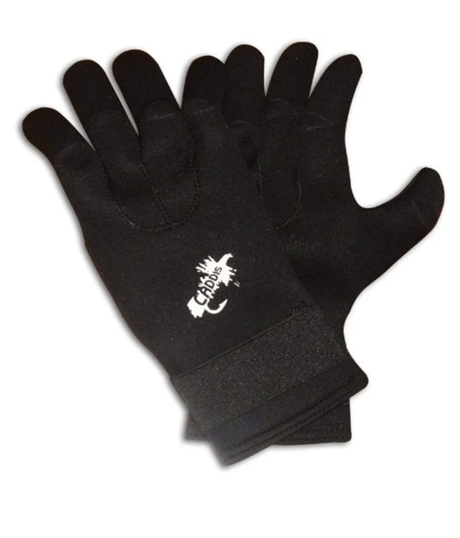 Caddis Black Neoprene Waterproof Wading/Fishing Gloves, Size L, 3 Pack