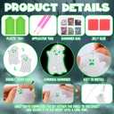 VioraWhite 12 Pcs Halloween Ghost Diamond Painting Swaying in The Wind, Glow in The Dark Spooky Faces Diamond Art Kits for Adults Beginners, High Flexibility Iron Stakes Outdoor Garden Decoration