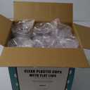 200 PACK 9 oz Clear Plastic Cups with Flat Lids