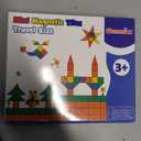 Gemmicc 58 PCS Mini Magnetic Tiles, Travel Magnet Construction Toys with Metal Storage Box, Sensory Montessori Toys for Boys, Girls