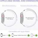 BRG Thin Mesh Loop Compatible with Apple Watch Bands for Women 40mm 41mm 38mm 42mm Series 10 SE 9 8 7 6 5 4 3 2 1, Stainless Steel Magnetic Metal Strap with Double C-Shape Bling Clasp for iWatch (Silver)