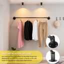 2 Pack 34 Inch Corner Garment Rod, Wardrobe Assistant Corner Angle Adjustable Wall Mounted Clothes Rack for Organizing and Displaying Everyday Attire or Seasonal Clothing