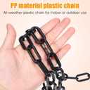Plastic Safety Chain Barrier Chain for Crowd Control Lightweight Isolation for Construction Sites Warehouses and More (Black)