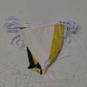 32Ft Yellow Green White Pennant Banner Fabric Triangle Flag Bunting Garland for Spring Summer Party Decorations Birthday Wedding Engagement Baby Shower Tea Party Outdoor Garden Hanging Decorations