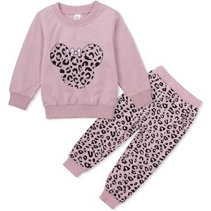 CM C&M WODRO Toddler Infant Baby Girl Clothes Fall Winter Long Sleeve Sweatshirts Pants 2 Piece Cute Outfits Leggings Set, Size 130