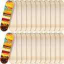 Meooeck Blank Skateboard Decks Bulk 24 x 6 Inch Professional Maple Deck 7 Ply Double Tail Wooden Skate Deck Natural Plain Skateboard for Kids Art Painting Replacement Home Decoration