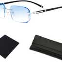 Clarity Blue Glasses, Automatic Adjustment Eye Glass, For Reading Eye Strain from Screen Computer Gaming Eye Glasses with Clear Frame & Travel Case(1Pcs)