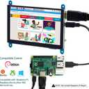 ELECROW 5 Inch Touch Screen Monitor for Raspberry Pi - 800480 Mini Monitor Touchscreen LCD Display Compatible with Raspberry Pi 5/4/3B+/3B, BB Black, Banana Pi, Jetson Nano, Windows, PC