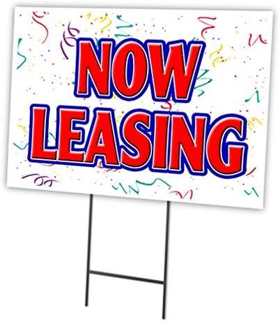 NOW LEASING 18"x24" Yard Sign & Stake | Advertise Your Business | Stake Included Double Sided Image | Made in The USA NOW LEASING 18"x24" Yard Sign & Stake | Advertise Your Business | Stake Included Double Sided Image | Made in The USA