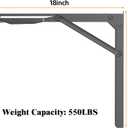 Folding Shelf Brackets, Heavy Duty Collapsible Shelf Bracket