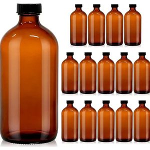 11 pcs Amber Glass Boston Round Bottles with Phenolic Polycone Caps – Airtight, Leak-Proof Brown Bottles for Kombucha Brewing, Storing Condiments, Essential Oils, and Homemade Solutions