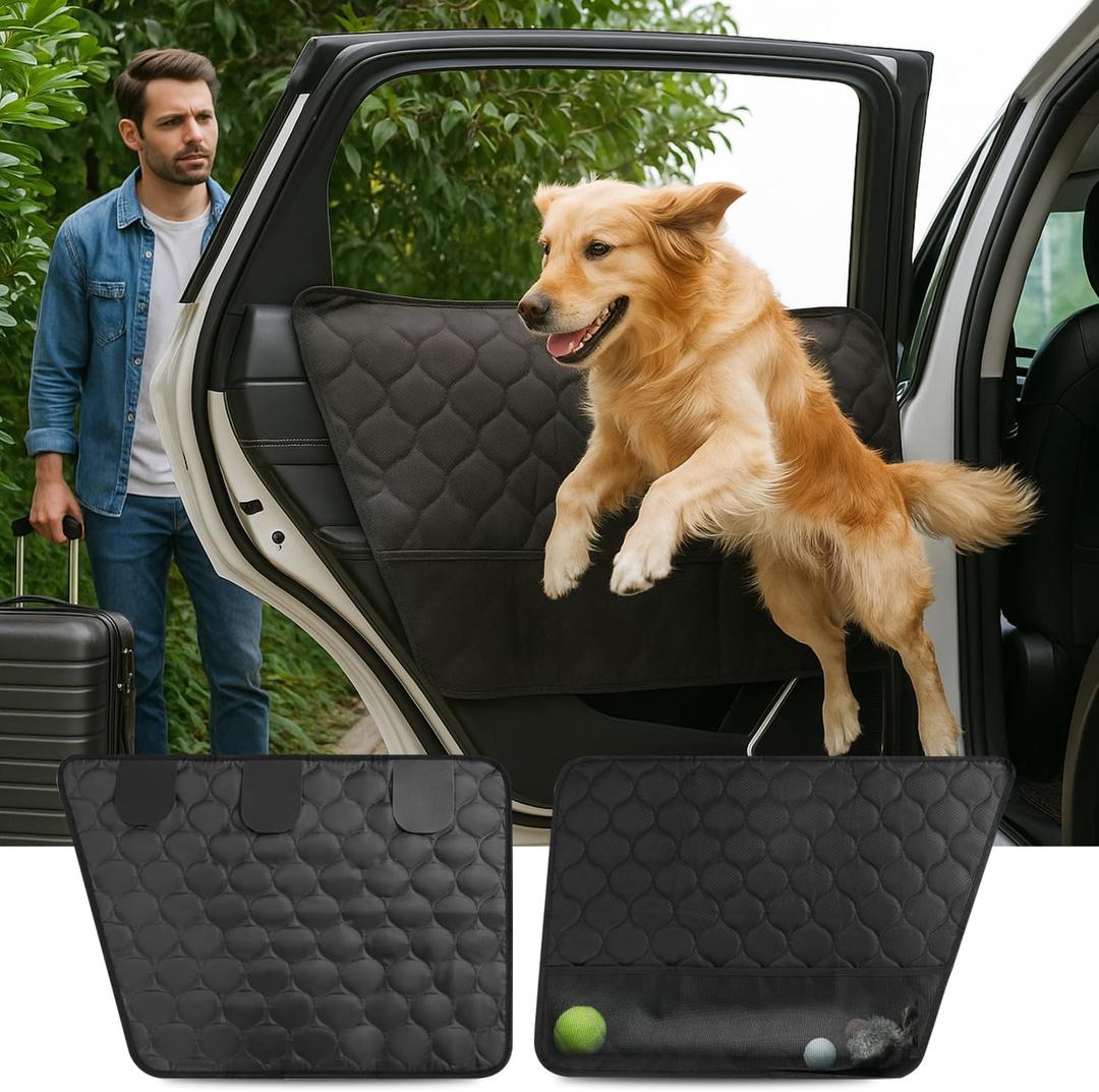 2PCS Car Door Protector for Dogs - Waterproof Pet Car Door Cover with Scratch Protection, Universal Fit for All Vehicles, XL