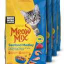Meow Mix Seafood Medley Dry Cat Food, 3.15 Pound Bag (Pack of 4) (EXP 10/29/27)