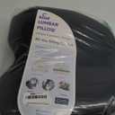 C CUSHION LAB Extra Dense Lumbar Pillow - Patented Ergonomic Multi-Region Firm Back Support for Lower Back Pain Relief - Lumbar Support Cushion with Strap for Office Chair, Car, Sofa, Plane - Black