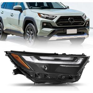 JFN LED Headlight Compatible with 2022-2025 Toyota RAV4 XSE/SE/Hybrid 81110-0R360 W/bulbs HIGH(Passenger Side)