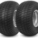 AR-PRO 2-Pack 18x9.5-8 Lawn Mower Tire and Wheel Assembly, 4-Ply Tubeless Turf Tires on Silver Rim, 4 Lug 4" Bolt Pattern, 2.83" Center Hole, for Zero Turn & Riding Mowers