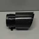 Carbon Fiber Exhaust Tip 3" Inlet to 4"Outlet, Universal Tailpipe 3 Inch Exhaust Muffler Tip (Gloss)