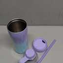 Insulated Water Bottle Christmas Gifts for Women, 18 oz Stainless Steel Water Bottles, Double Walled, 2 Lids (Chug & Tumbler) - Hydrate & Caffeinate, Gift Wrapping (Lavender Meadow)