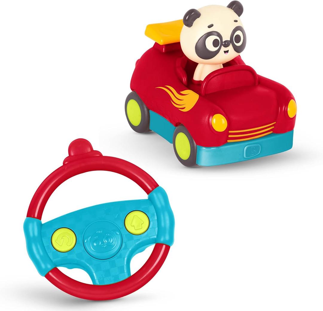 B. toys  Remote Control Car for Toddlers, Kids  Simple 2  Button Remote  RC Vehicle with Fun Sounds  2+ Years  Riding Racers  Bingo