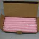 24 Pack Pink Taper CandlesTaper Candles 10 Inch DriplessUnscented & Smokeless Candlesticks Bulk7-8 Hours Long Burning Tall CandlesIdeal for Christmas Weddings Parties Dinner