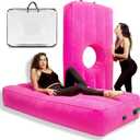 YESINDEED Upgraded BBL Bed with Hole, Inflatable Brazilian Butt Lift Mattress for Post Surgery Recovery - Waterproof Velvet Touch Top Comfortable & Supportive - Carrying Bag and with Built-in Pump, Pink