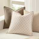 MIULEE Decorative Burlap Linen Throw Pillows Covers 20x20 Inch Beige Vintage Couch Pillow Covers Outdoor Modern Farmhouse Pillowcase Woven Textured Cushion Cases for Sofa Bed Livingroom