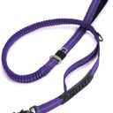 Heavy Duty Dog Leash, 4-6FT Shock Absorbing Dog Leashes with Traffic Handle and Comfortable Padded Handles, Advanced Easy Metal Clip, No Pull Reflective Leash for Medium Large Dogs that Pull (Blue)